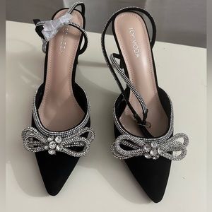 Top Moda Rhinestone Bow heels
